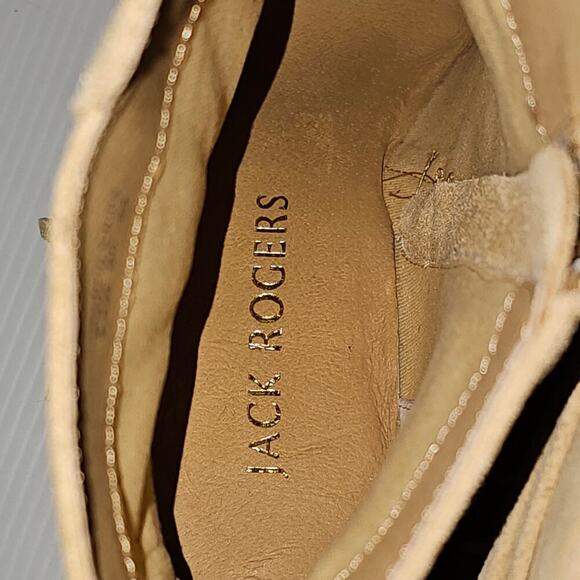 NEW Jack Rogers Timber Ankle Bootie 9.5 Sand Suede Tassel Western Fall Boho - Picture 10 of 13